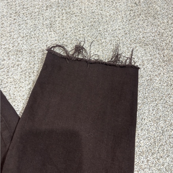 L'AGENCE Mid Rise Raw Hem Jeans Size 24 Cocoa Brown Skinny Brown Jeans - Picture 10 of 12